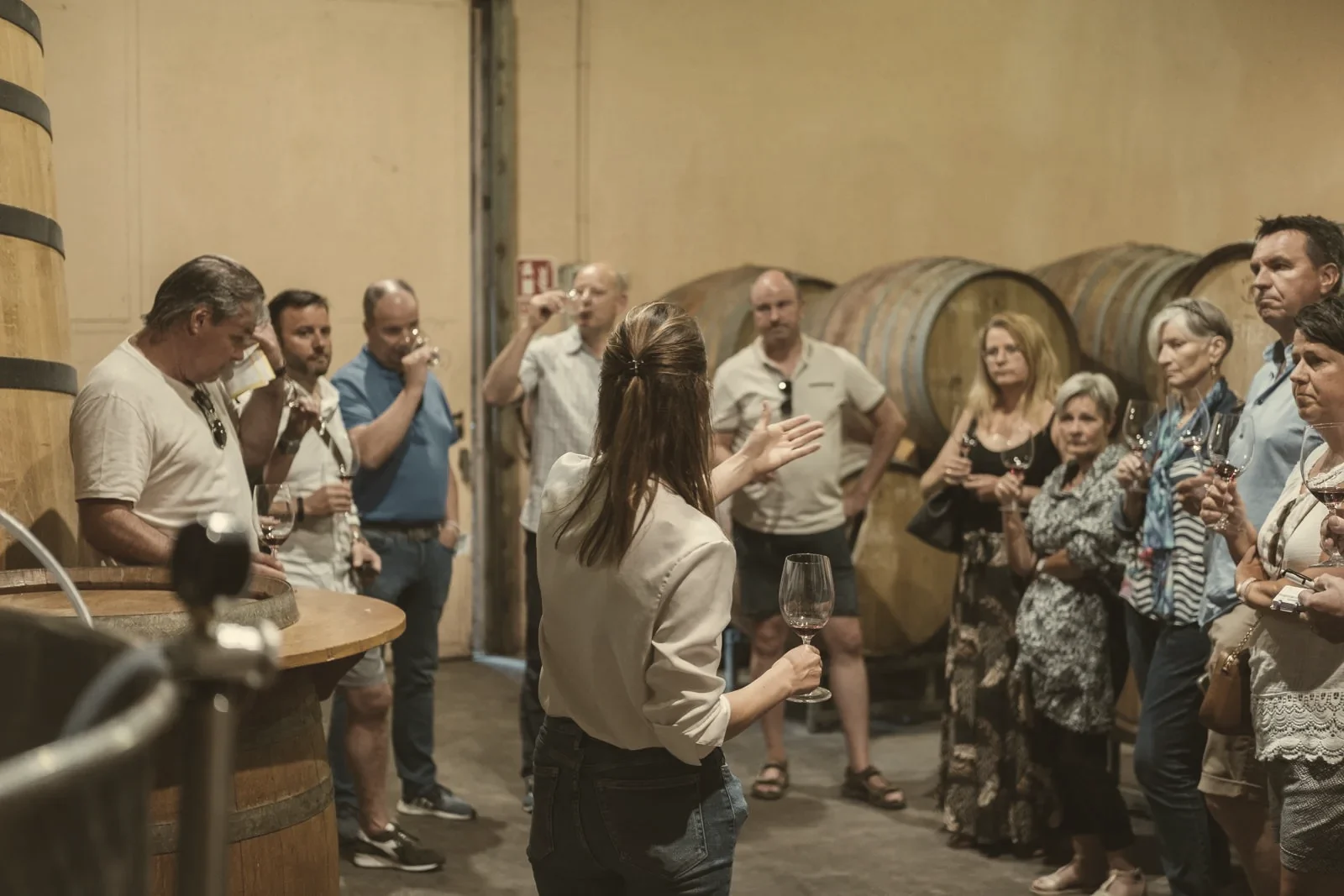 Bottles opened for a trade tasting