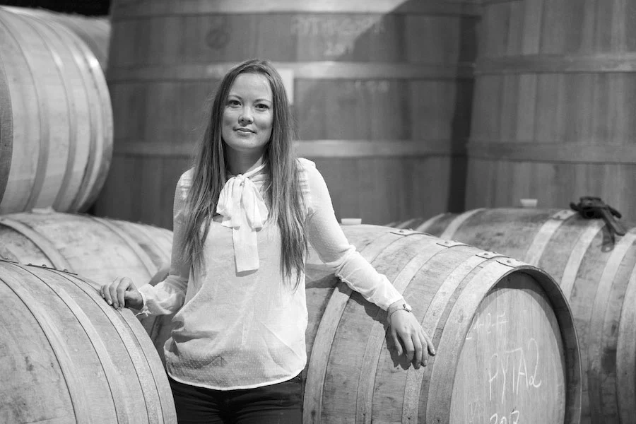 Fiona Fischer in the Laurona cellar