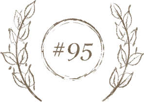A laurel wreath around #95